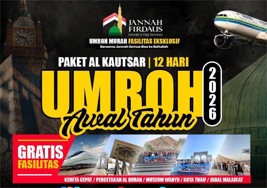 PAKET UMROH AWAL TAHUN 2026 ALKAUTSAR (12 HARI)