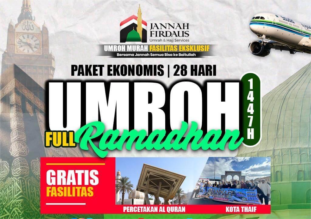 PAKET UMROH FULL RAMADHAN EKONOMIS 1447 H  (28 HARI)