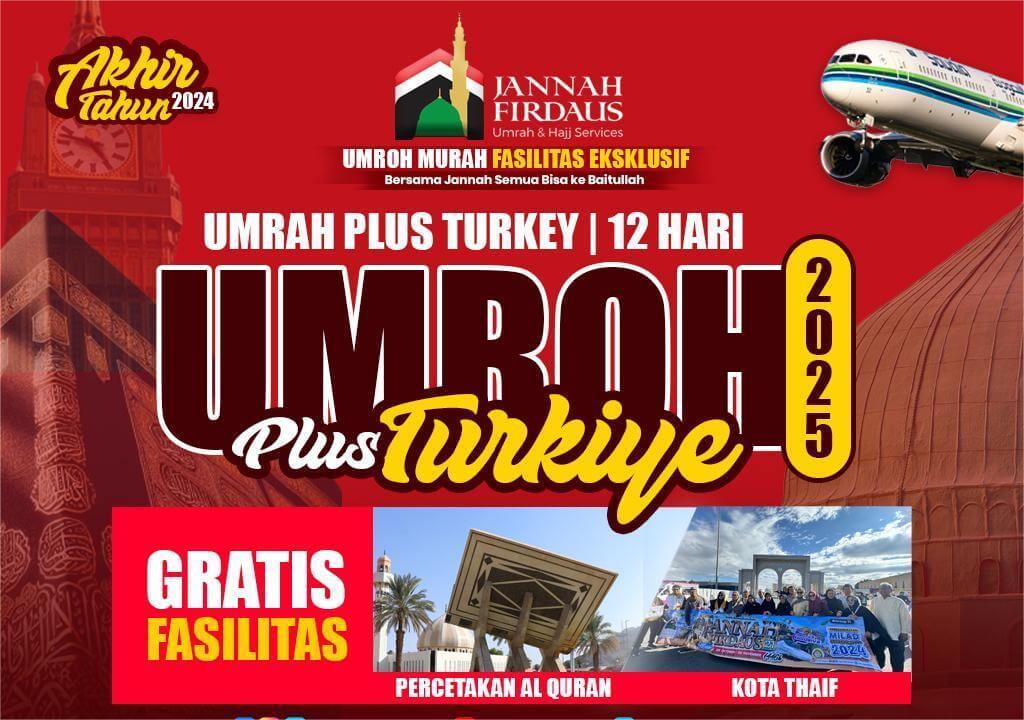 PAKET UMROH PLUS TURKEY AKHIR TAHUN  (12 HARI)